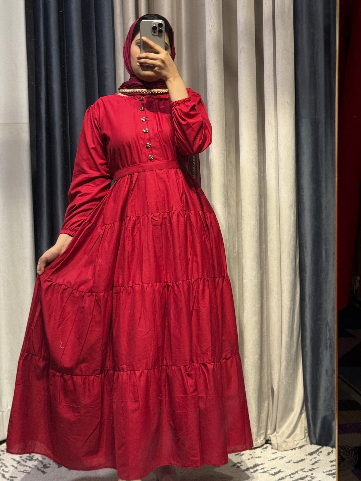 "Regal Mehroon. Flowy. Timeless. A maxi made for every moment."