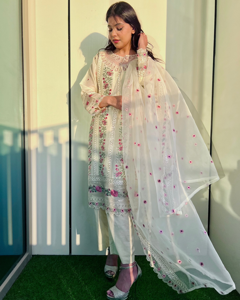 Kashmiri Dhaage Festive Wear Chikankari & Gota Work